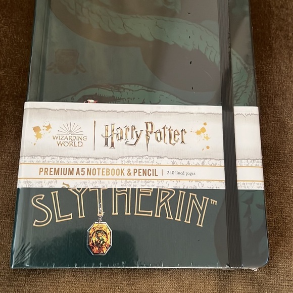 Harry Potter wizarding work slithering green notebook journal with pencil new - Picture 3 of 11